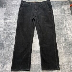 Y2K Quiksilver Corduroy Pants Mens 38x31 Dark Gray Relaxed Straight Surf Skate